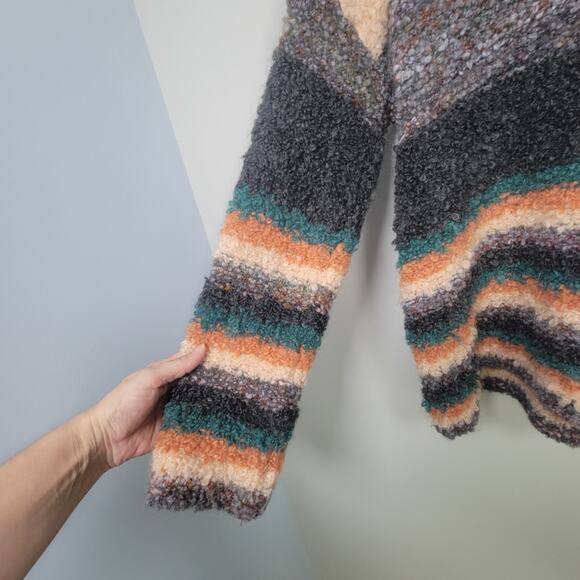 Moth M Murray Cowl Neck Striped Multicolor Wool Mohair Blend Sweater - Picture 3 of 11